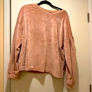 Target’s “a new day” brand pink velour sweater